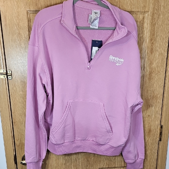 Reebok Sweaters - Reebok Women's Pink Half-Zip Sweater